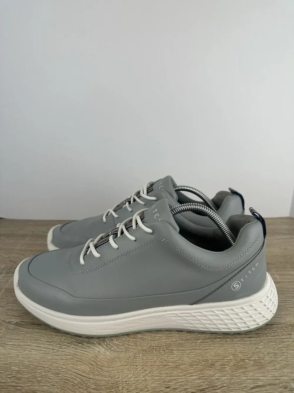 STITCH SL Pace Fadeaway Golf Shoes Gray Leather Spikeless Men’s Size 10.5